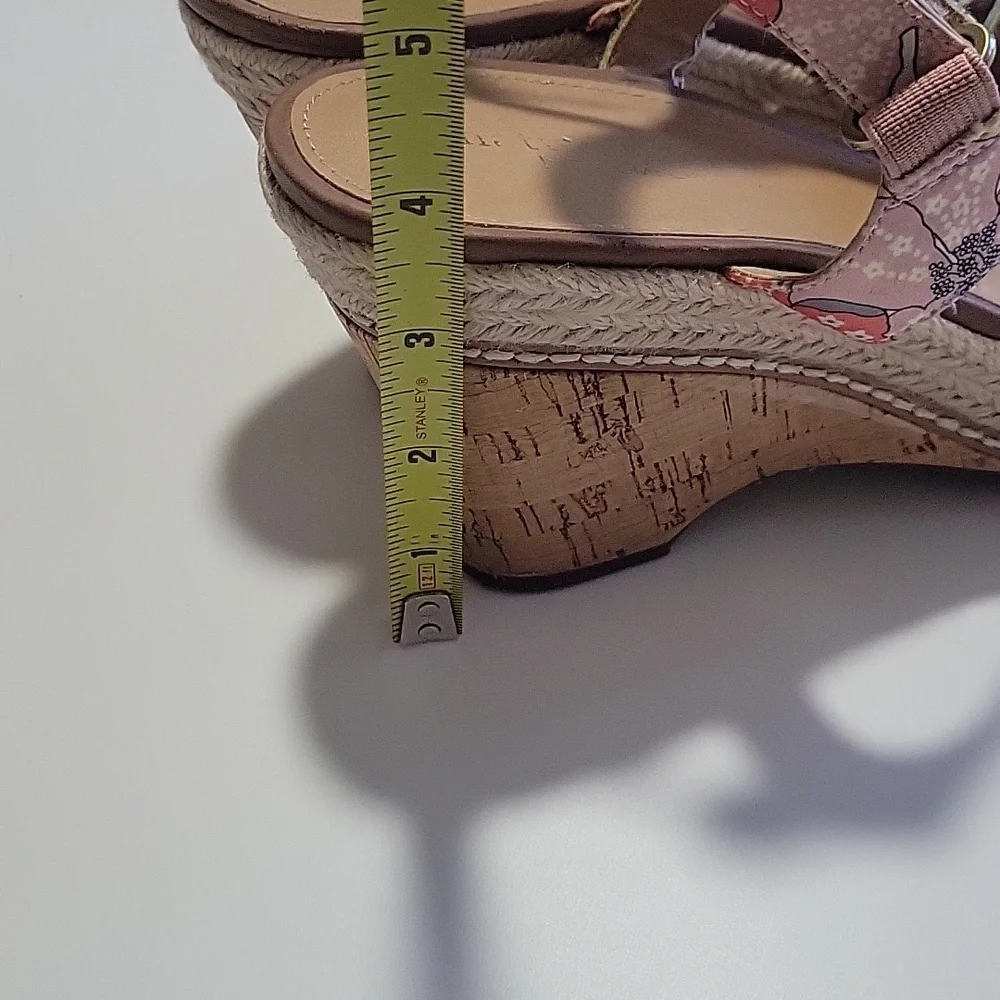 Naturalizer Multicolor Women's Cork Wedge Sandals Sz 8.5